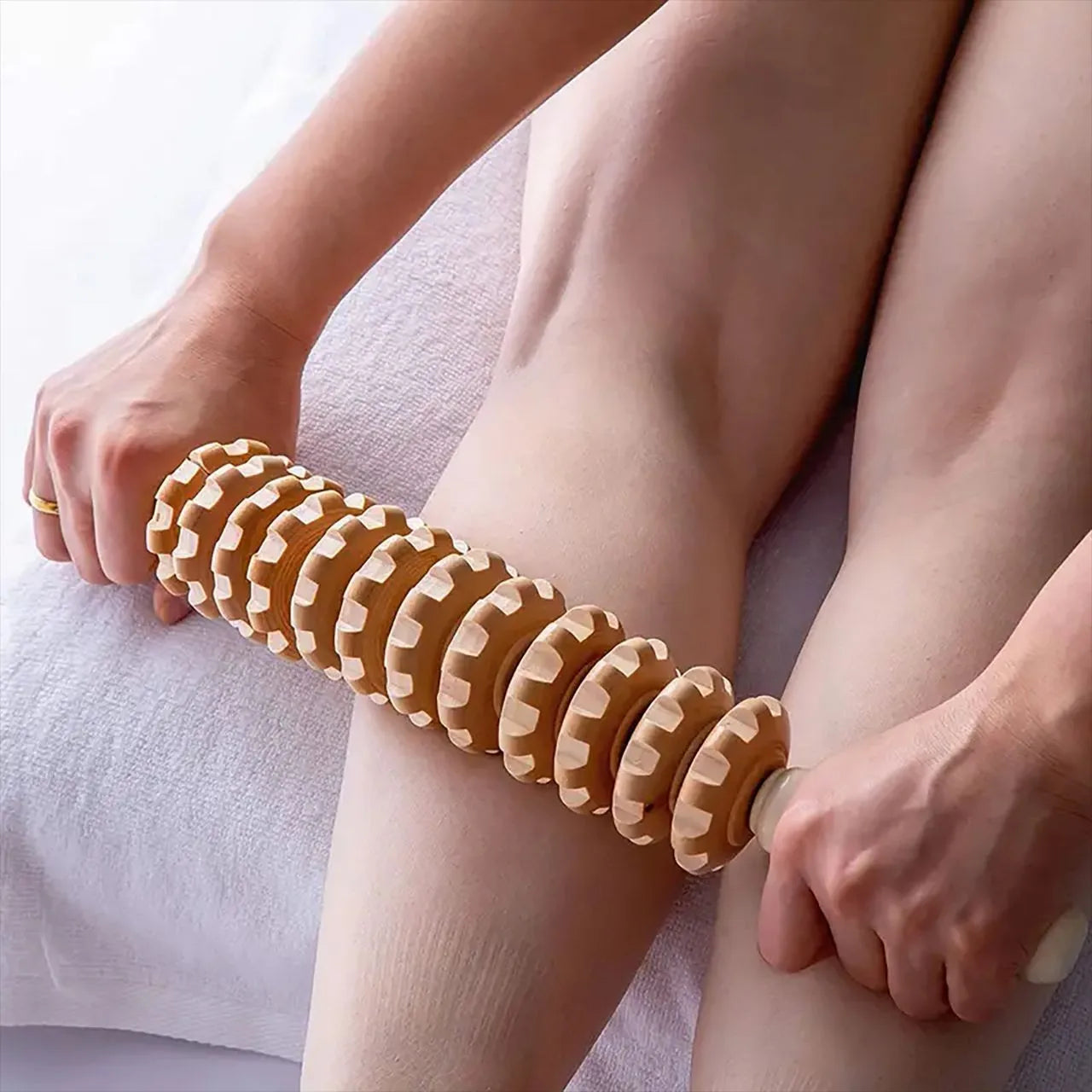 Holz-Massage-Roller für Beine, Rücken & Körperwahrnehmung